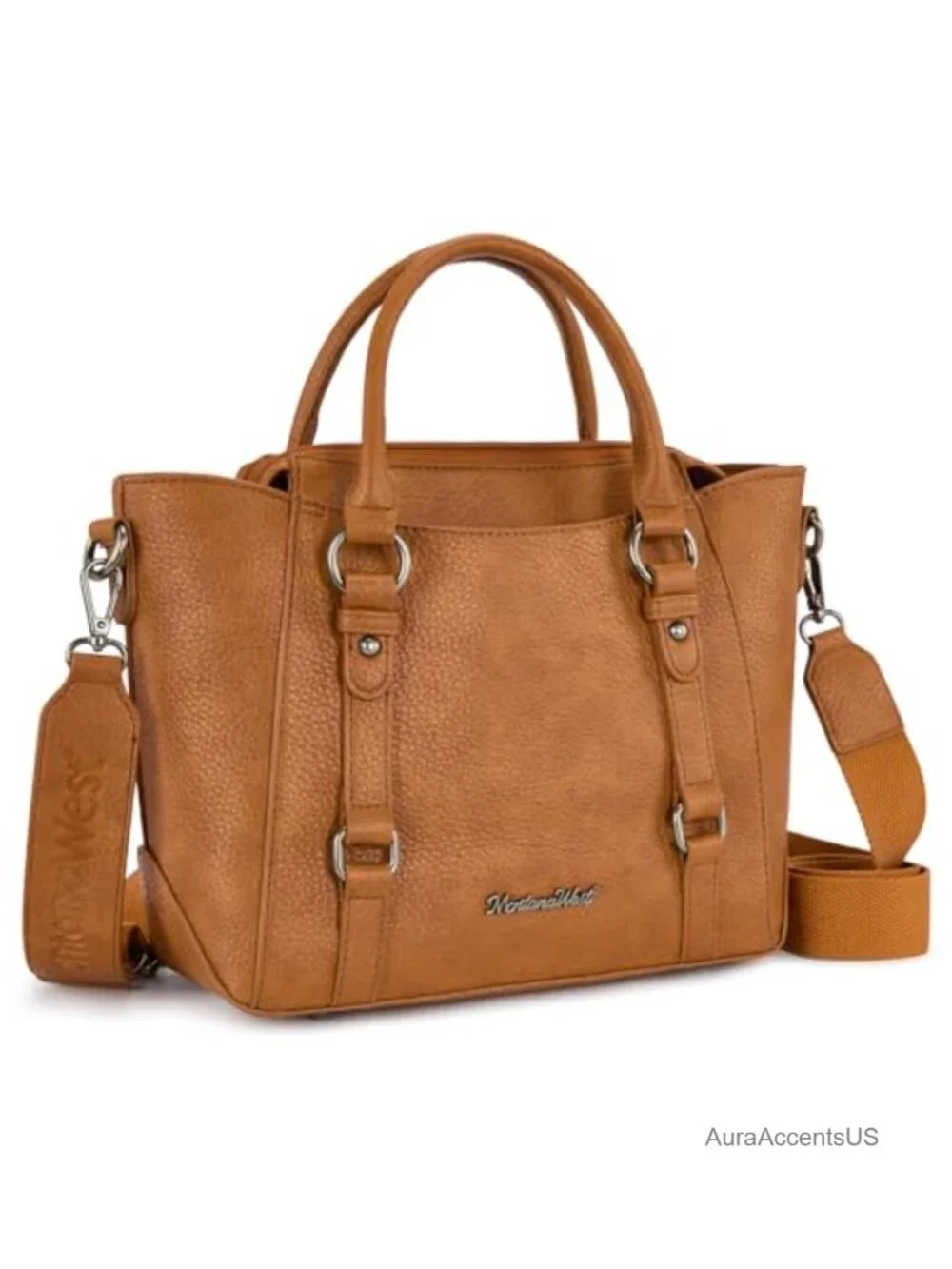 Vegan Leather Small Tote Bag for Women Top Handle Crossbody Purse, Spacious